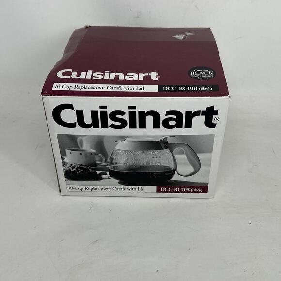 Cuisinart Other - Cuisinart 10-Cup Replacement Carafe w/ Lid DCC-RC10B (Black) NEW
